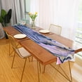 thumbnail image 4 of GZHJMY Purple Marble Texture Table Runner Machine Washable Polyester Table Runner Rectangle Reversible Dresser Scarves Table Decor 13 x 90 Inch, 4 of 7