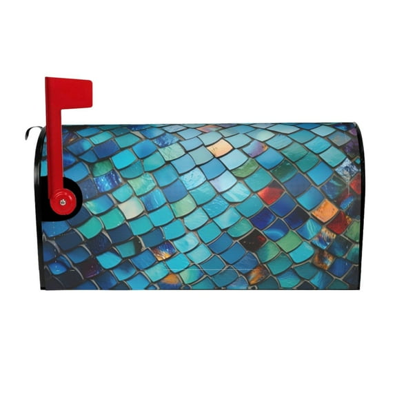PHELIKA Colorful Mosaic Tile Walls 01 Magnetic Mailbox Covers Standard Size 21"H x 18"W