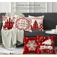 thumbnail image 4 of Yidarton Christmas Pillowcase Linen Car Sofa Printing Pattern Pillow Cover Red Letter Elk Print Cushion Cover, 4 of 6