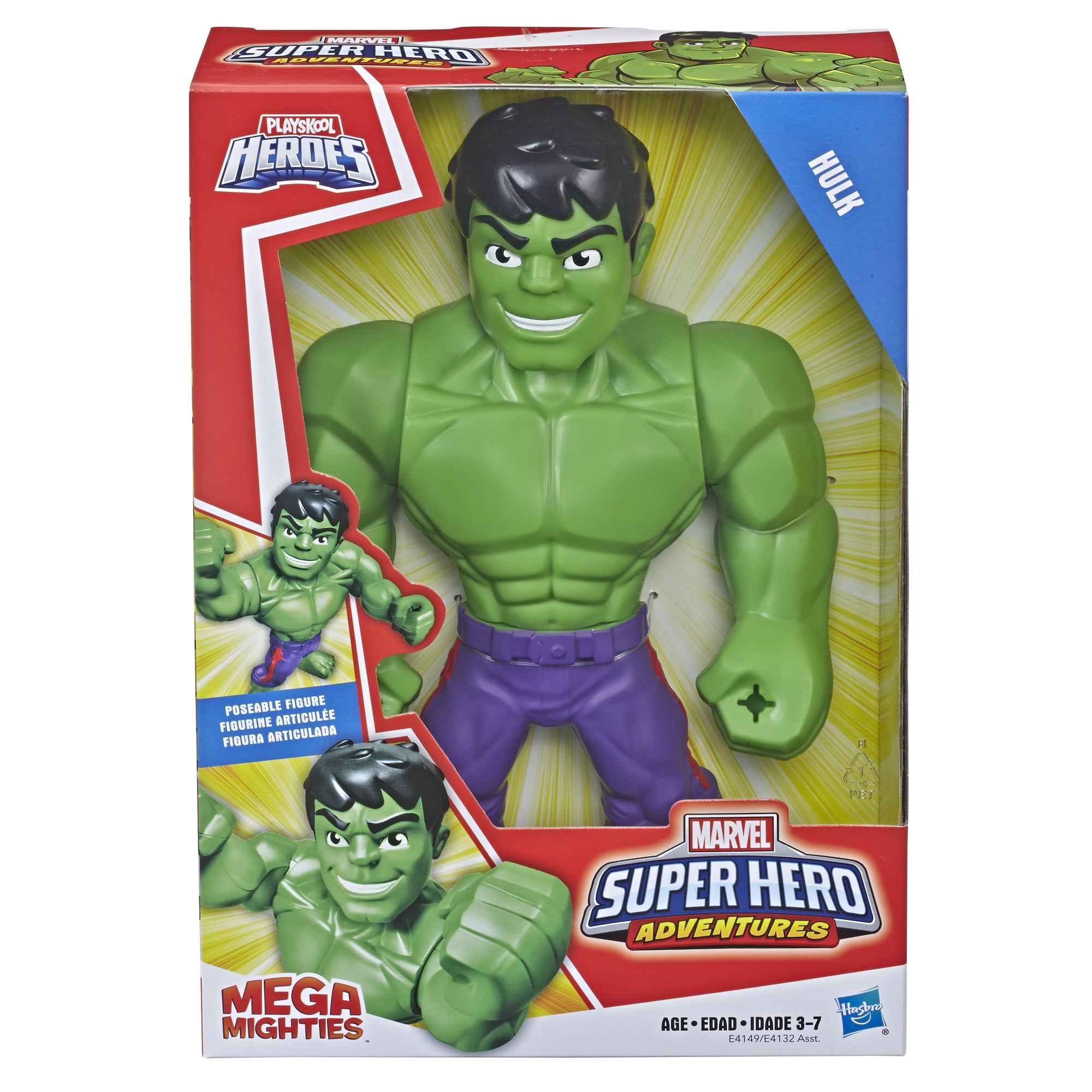 Marvel Super Hero Adventures Mega Mighties Hulk 9-Inch Action Figure New &Sealed 