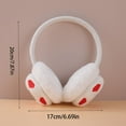 thumbnail image 7 of Fashion Plush Football Ear Warmer Anti-Freeze Thickened Ear Cover Keep Warm Kids Earmuffs for Children’s Gifts (White), 7 of 7