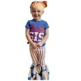 thumbnail image 3 of HCYSFG Girls Baseball Graphic Matching Outfits Crew Neck Short Sleeve T Shirt And Flare Pants 2 Piece Clothing Set Sports Ensemble, 3 of 8
