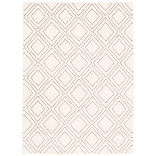Ambiance Geod White/Grey microfiber Rug 7'10" x 10'2"