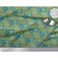 thumbnail image 3 of Soimoi Green Poly Georgette Fabric Palm Leaves Decor Fabric Printed Yard 42 Inch Wide, 3 of 3