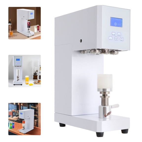 TFCFL 370W Automatic Can Sealing Machine Electric Cup Sealer Machine Milk Tea Drink Bottle Sealer with Counter 110V