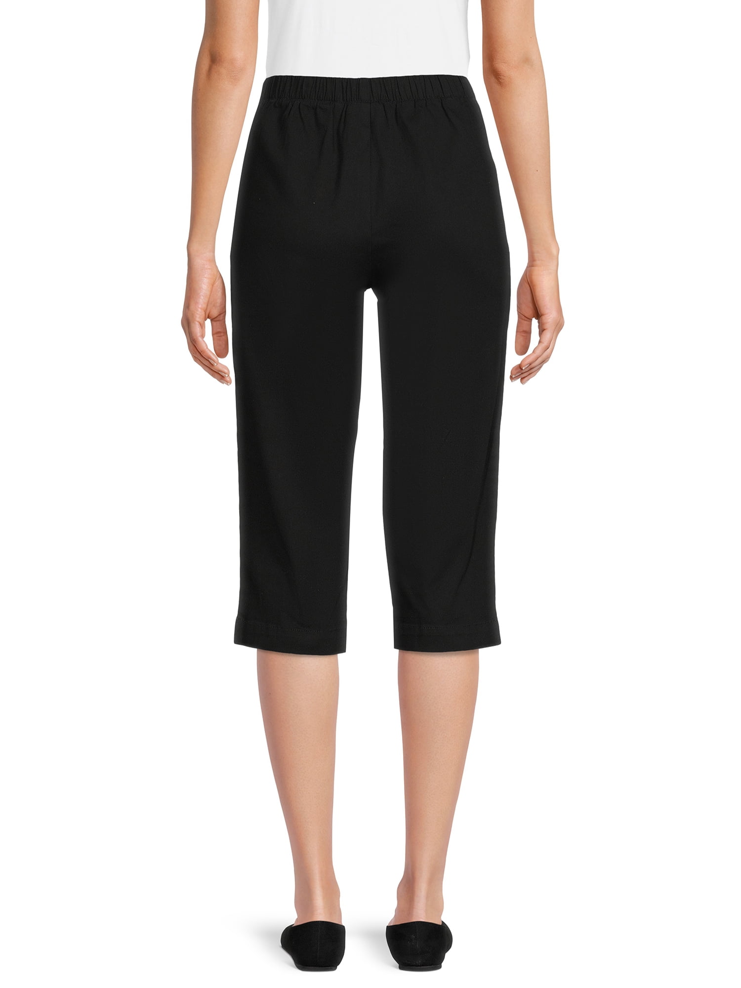 Real Size Women's 19" Pull On 2 Pocket Stretch Capri