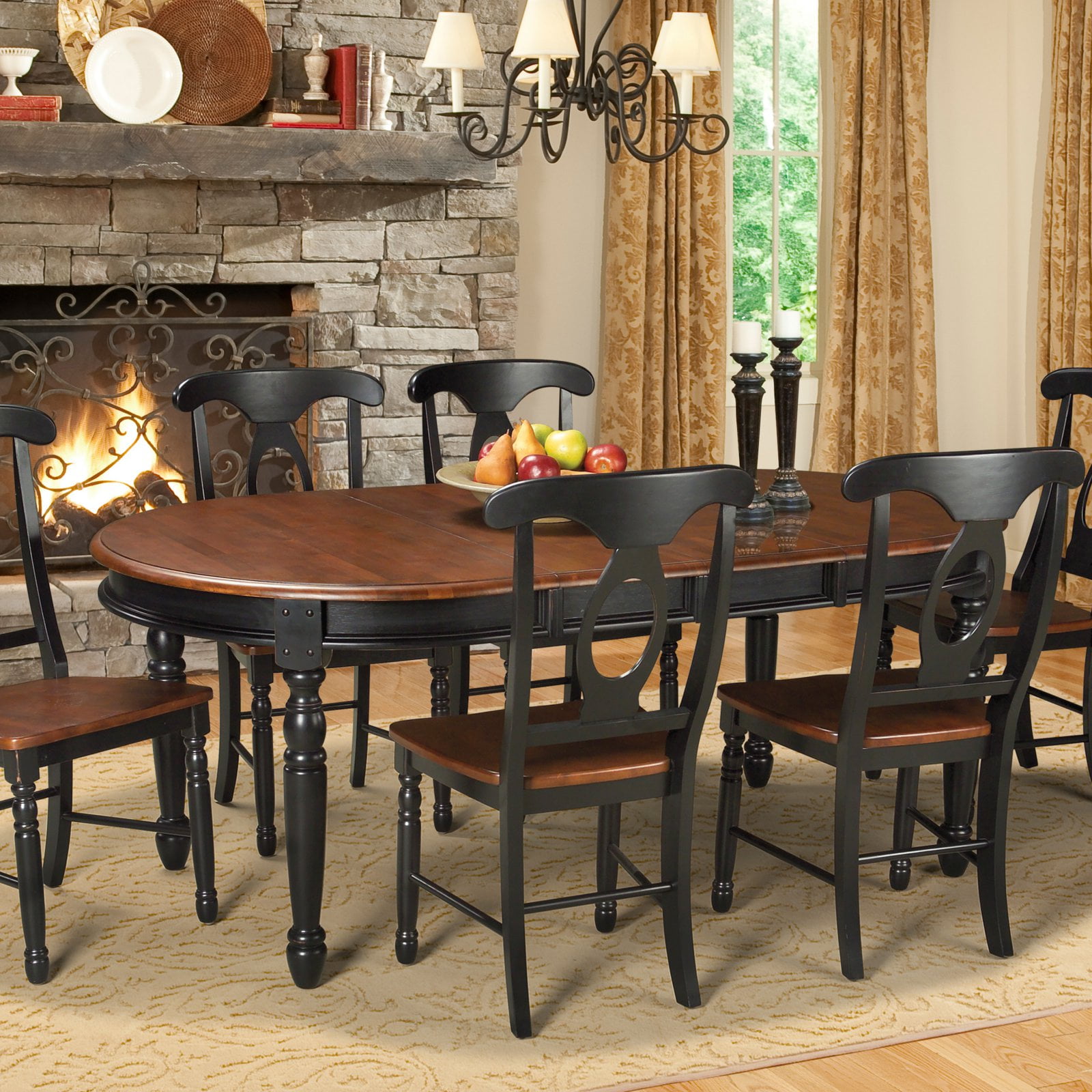 Black Oval Dining Room Table