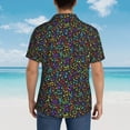 thumbnail image 4 of Gaeub Musical Notes Print Men's Hawaiian Shirt,Button Down Short Sleeves Shirts,Tropical Beach Casual Button Down Shirts,Small, 4 of 7