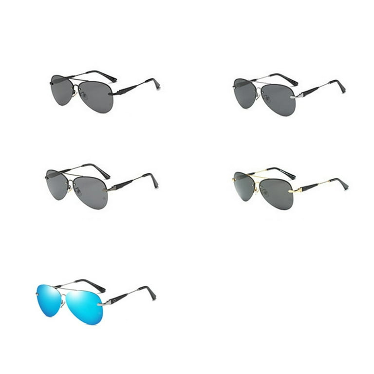 Yuqi Aviator Sunglasses for Men Polarized Lightweight Fashion Frameless Sun Protection Glasses for Driving Fishing Hiking Golf Everyday Use C3, adult