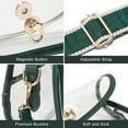 thumbnail image 6 of Lohol Crossbody Bag Stadium Approved for Women，clear Bags for Stadium Events,clear Purse for Concerts-Dark Colored Green, 6 of 7