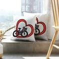 thumbnail image 6 of LALILO Throw Pillow Covers Bicycle With Love Heart Bicycle Bike Cushion Cover 18" x 18", 2 Pack, 6 of 6