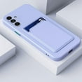 thumbnail image 7 of Compatible with Samsung A14 5g Case Silicone with Card Holder Black, for Samsung Galaxy A14 5g Phone Case Silicone Liquid Shockproof Protective Slim Cover (Purple), 7 of 7