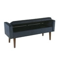 thumbnail image 5 of HomePop Fulton Velvet Rectangular Storage Bench with Easy Access Hinged Lid, Multiple Colors, 5 of 7