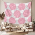 thumbnail image 2 of Pink Dahlia Small Tapestry for Bedroom Wall Hanging Tapestry, Farmhouse Abstract Grey Floral Patterned Ceiling Backdrop Tapestries Poster Blanket Wall Decor for Teens Room Living Room Dorm 23" x 28", 2 of 8