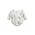 thumbnail image 1 of TSEXIEFOOFU Baby Girls Spring Autumn Romper Long Sleeve Round Neck Floral Print Casual Romper, 1 of 9