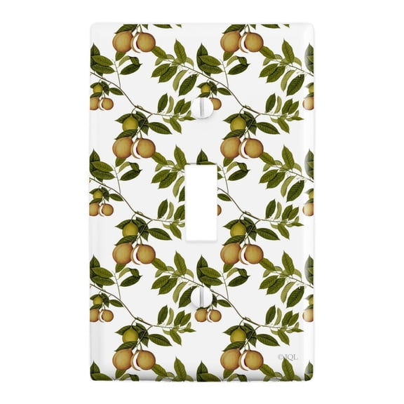 Fruit Tree Pattern Plastic Wall Decor Toggle Light Switch Plate Cover