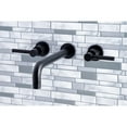 thumbnail image 2 of Kingston Brass KS8020DKL Kaiser Two-Handle Wall Mount Roman Tub Faucet, Matte Black, 2 of 7
