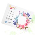 thumbnail image 3 of EeaseCA 1pc Photography Blanket Flower Pattern Baby Newborn Milestone Months Blanket, 3 of 7