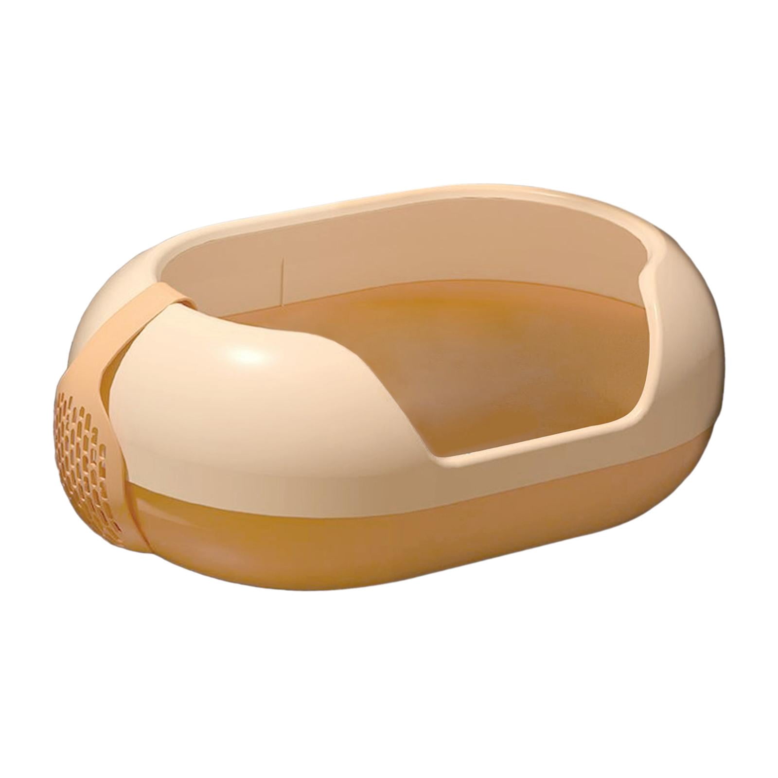 Semi Enclosed Cat Litter Box Large Cat Toilet 60x41x24cm Removable for Cats and Small Dogs Puppy Potty Cat Litter Tray Bedpan violet