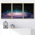 thumbnail image 2 of wall26 Framed Canvas Print Wall Art Set Purple Spiral Ring Star Galaxy Astronomy &amp; Space Nature Digital Art Sci-Fi &amp; Fantasy Decorative Landscape for Living Room, Bedroom, Office - 24"x3, 2 of 5