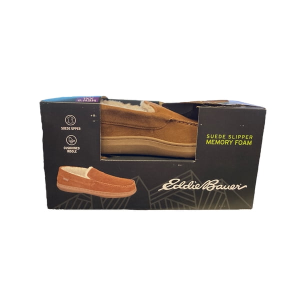Eddie Bauer Sherman men\'s Suede Slip-On Slipper With Faux Fur Lining EDDIE BAUER Sherman Suede Memory Foam Slippers Size Men main image 3