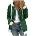 thumbnail image 2 of Yuwull Women'S Long Sleeve Full Zip Soft Warm Fleece Jacket, 2 of 4