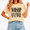1-apricot, variant on Women's Black Distressed Worn Tall Serif Block Worship Faith Inspirational Text Graphic Short Sleeve T-Shirt Relaxed Fit