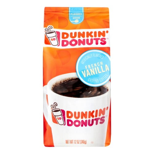 Dunkin' Donuts Ground Coffee, French Vanilla, 12 Oz