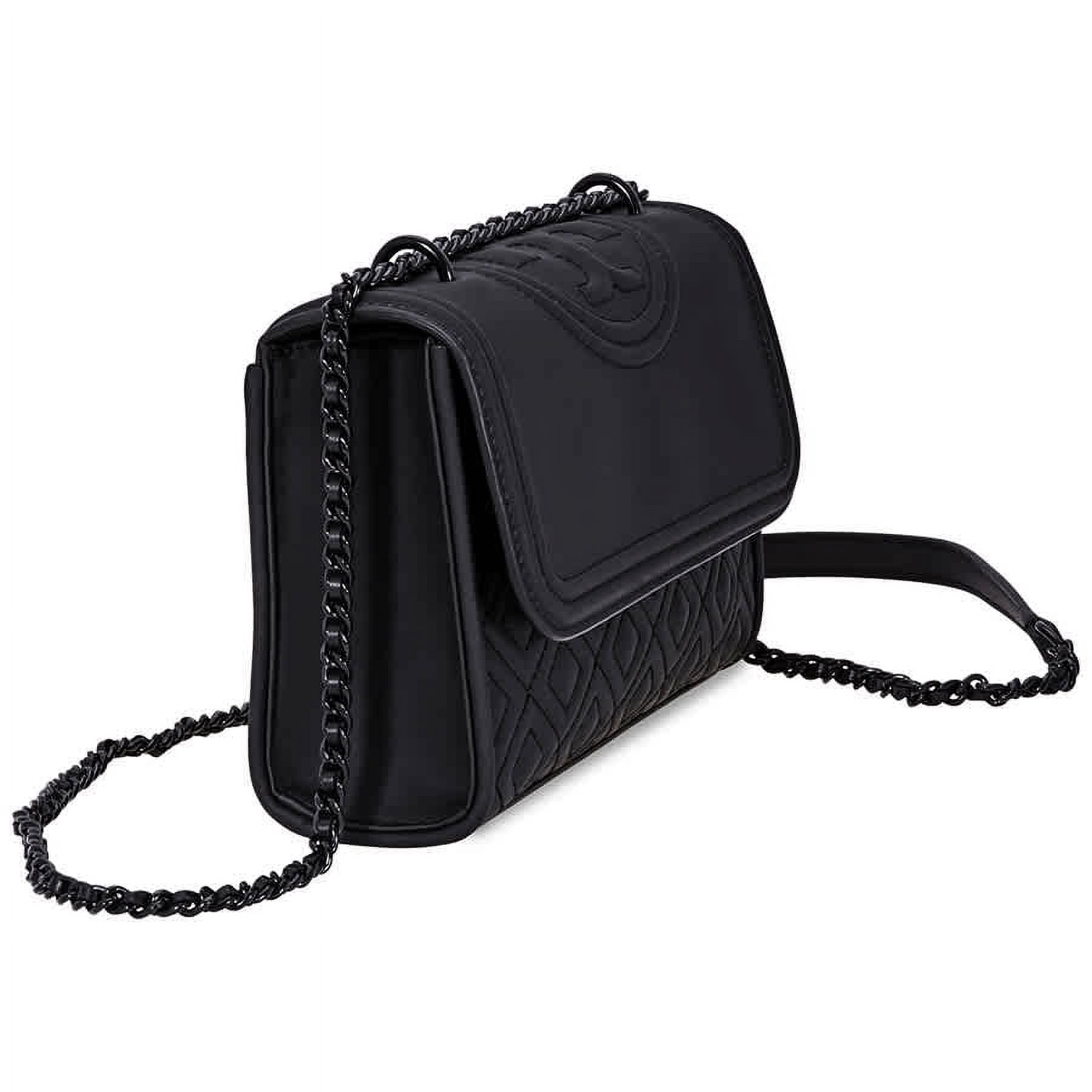 Tory Burch Fleming Matte Small Convertible Shoulder Bag Black
