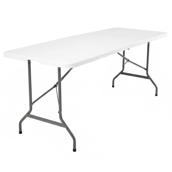 Alvantor Heavy Duty Folding Table Indoor Outdoor, Portable Camping Table, White