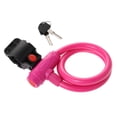 thumbnail image 1 of Colorful Lock Bike Cable Locks Road Bike Cycling Mountain Bike padlock Anti-Theft Chain Lock(Pink), 1 of 8