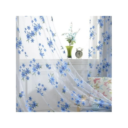 Offset Printing Machinery - Lavaport Floral Offset Printing Tulle Voile Door Window Curtain Drape Panels Sheer