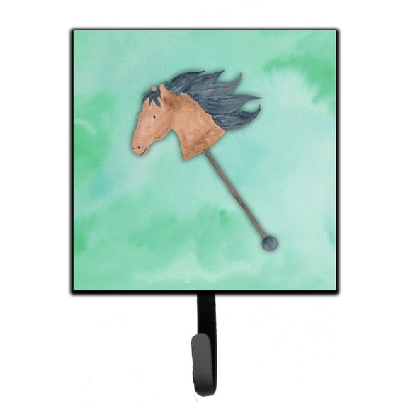 Carolines Treasures BB7366SH4 Stick Horse Watercolor Leash or Key Holder Single Hook multicolor