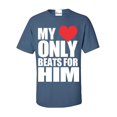 thumbnail image 1 of My Heart Only Beats For Him T-shirt Couples Shirts, 1 of 7