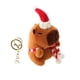 thumbnail image 1 of Llavero de peluche de carpincho, mochila de animales de peluche de carpincho, colgante de muñeca portátil llavero dorado blanco, 1 of 9