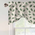thumbnail image 5 of Tie Up Valances for Windows, Leaf Adjustable Valance Curtains Window Treatment for Living Room/Bedroom, Farmhouse Green Plant Vintage Spring Summer Rod Pocket Kitchen Curtains & Drapes 42x12 Inch, 5 of 9