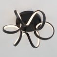 thumbnail image 2 of Artika Swirl Ribbon Modern LED Flush Mount Ceiling Light Fixture, Black, 2 of 5