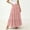 *Pink, variant on Binmer Women's Elastic High Waist Tiered Flowy Maxi Skirt,Casual A Line Long Swing Skirt Army Green,Women's Plus L