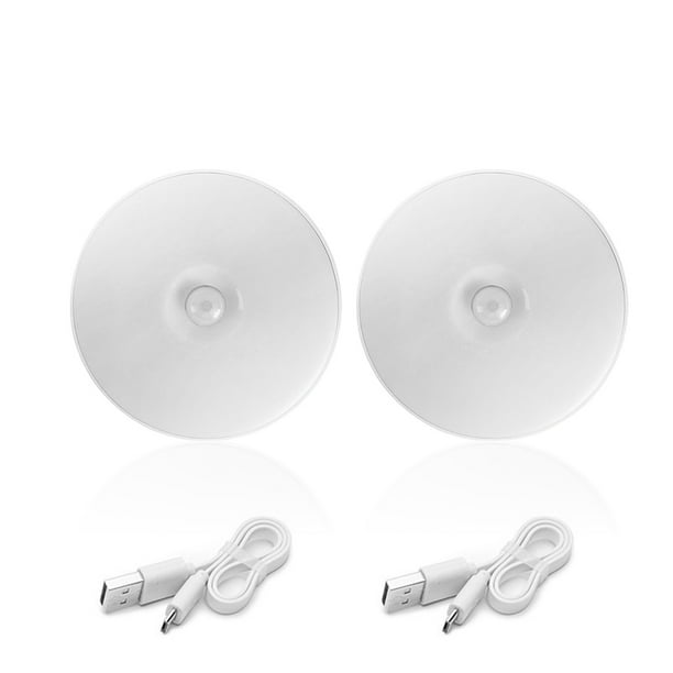 Noche Luz Cuerpo Inducción Movimiento Sensor USB Dormitorio Armario Lámparas Lámparas Lámparas de Protección Ojos Escalera Automática Iluminación Cálida Luz Cálida 2 Paquetes Vogacara HA011262-01