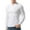 White, variant on GigrtiJin Mens Long Sleeve Shirt Solid Color V-Neck Casual Undershirt Fashion Comfy Basic Pullover Tops Blouse