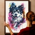 thumbnail image 6 of Icelandic Sheepdog Dog Wall Art Animal Oil Painting On Canvas Poster Dog Watercolor Colorful Cute Dogs Aesthetic Room Decor Canvas Poster Unframe 8x12 inch, 6 of 6