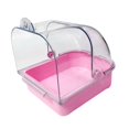 thumbnail image 2 of Baño para pájaros, bañera colgante para loros enjaulados, para cacatúas, s, pájaros pequeños Rosa, 2 of 8