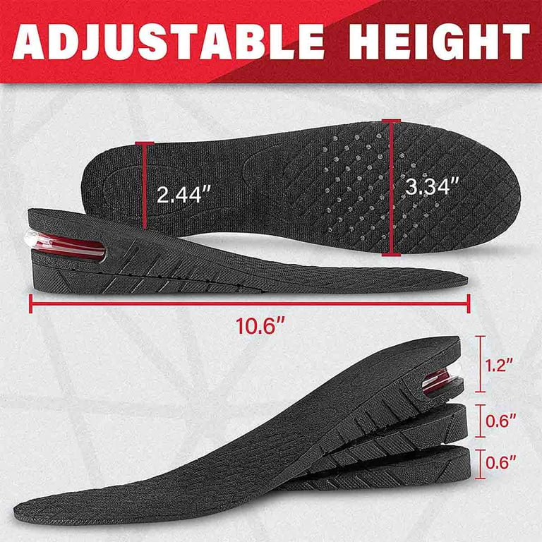 Invisible Heighten Insoles Threelayer Adjustable PVC 7CM Air