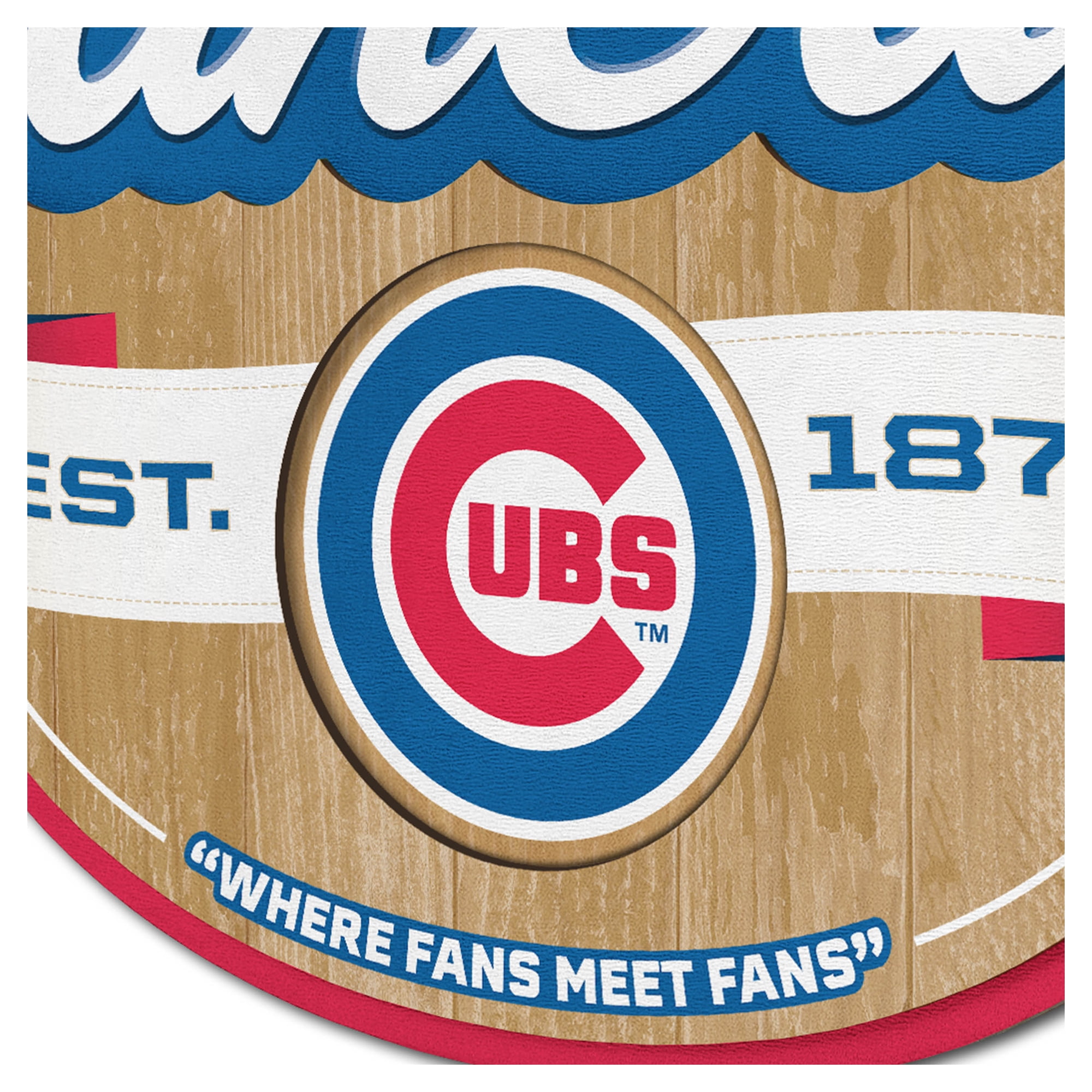 IDNA Chicago Cubs 12.5" x 17" Fan Cave Sign