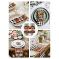 thumbnail image 3 of Fall Maple Cloth Napkins Set of 6 Reusable Dinner Napkins, Pumpkins Thanksgiving Autumn Corn Farmhouse Plaid Cocktail Napkin Washable Table Napkins for Wedding/Holiday Party/Baby Shower 20"x20", 3 of 7