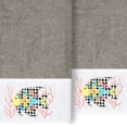 thumbnail image 3 of Linum Home Textiles 2-Pieces Tropical Fish Turkish Cotton Bath Towels, 27" x 54", Gray, 3 of 4