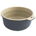 thumbnail image 2 of Dream Lifestyle Drain Colander Set, 2-in-1 Detachable Plastic Double Layered Kitchen Food Strainer Fruits Vegetable Washing Basket, Drain Bowls for Cleaning Washing, 2 of 7