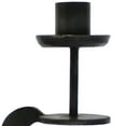 thumbnail image 3 of Antique Style Metal Taper Holder with Mountable Bottom Screw, Black- Saltoro Sherpi, 3 of 5