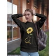 thumbnail image 2 of Yellow Cat Under A Big Sunflower Women Sweatshirt, Female Small, 2 of 4