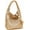 Gold B, variant on Woven Leather Bags for Women Knoted Women Handbag Designer Shoulder Bucket Purse Handmade Fashion Tote Hobo Bag Small